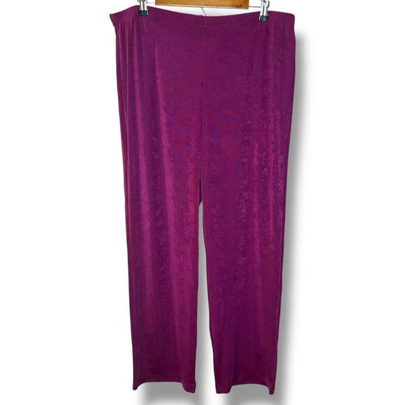 Chico's Pants NWT Size 3 (XL) Travelers Sweet Berry Pull-On Luxe No Tummy - Picture 2 of 6